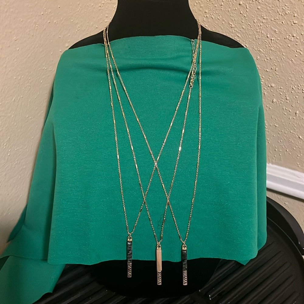 Long gold mama stones very petite beautiful gifts